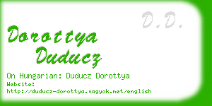 dorottya duducz business card